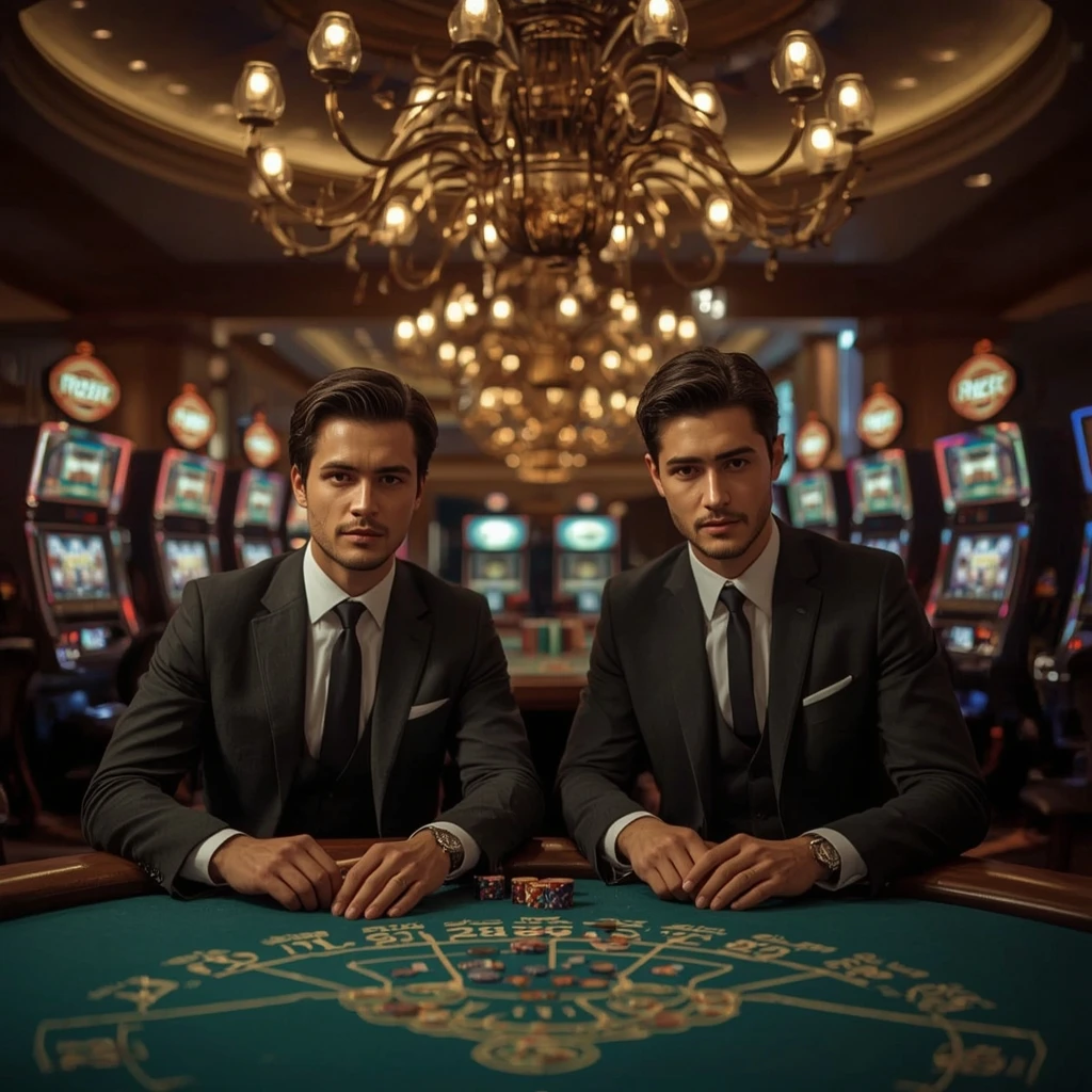 Deux joueurs de poker dans un Casino Cadoola